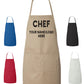 Personalized Chef Cooking Apron Greenie Text