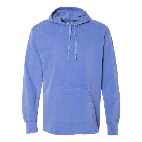 Comfort Colors 1535 Garment-Dyed French Terry Scuba Neck Hooded Pullover Flo Blue