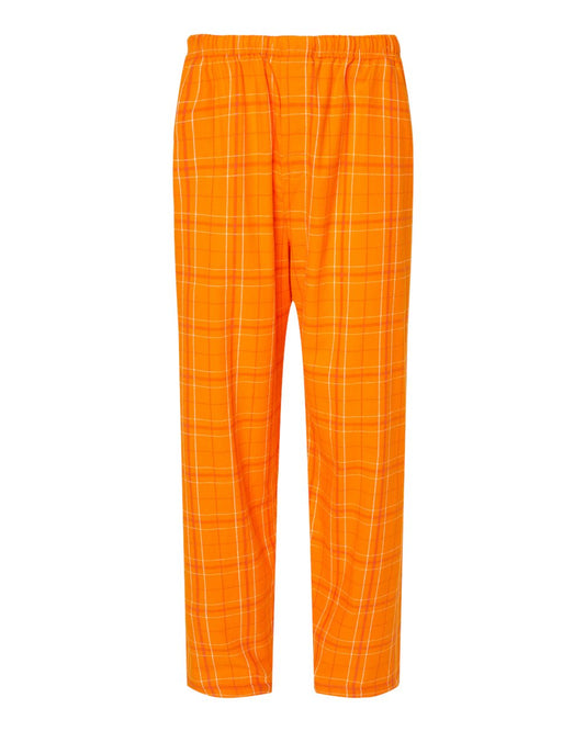 Boxercraft Unisex Flannel Pants Orange Field Day Flannel Pants with Custom Text