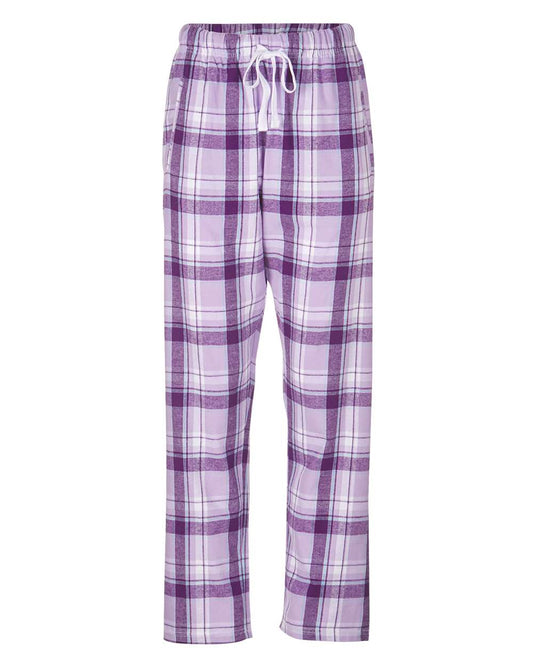 Boxercraft Ladies Haley Flannel Pants Lavender Color Pants with Custom Text