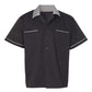 Hilton HP2244 Bowling Shirt Black With Steel Trim Custom Text or Design