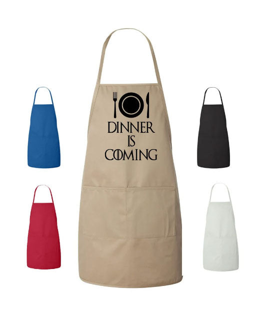 Cooking Apron Dinner is Coming Gift Design Cooking Apron