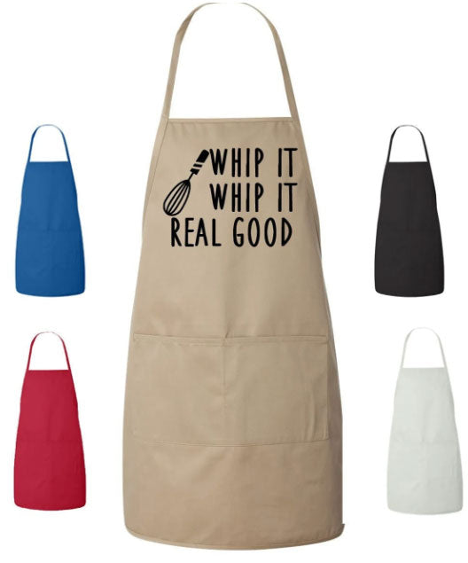 Cooking Apron Whip it Whip It Good- Great Cooking Apron Gift Design -