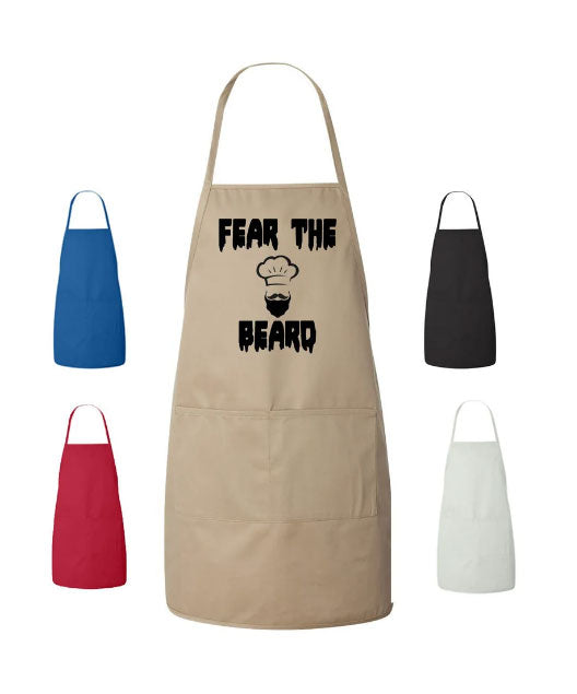 Cooking Apron Fear The Beard Gift Design Cooking Apron