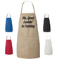 Cooking Apron Cursive Mr.Good Looking is Cooking Gift Design Cooking Apron