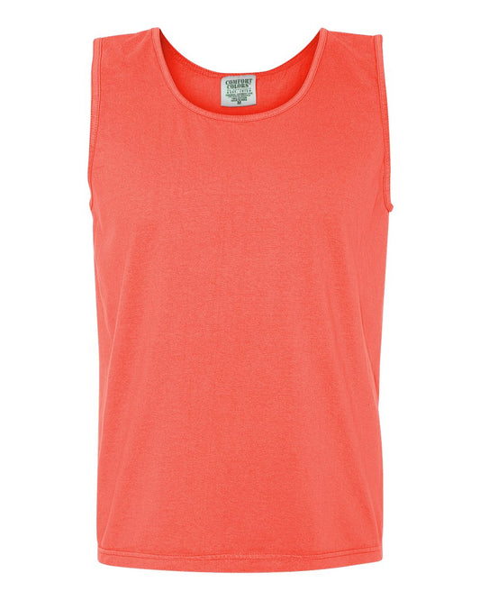 Comfort Colors - Garment-Dyed Heavyweight Pocket Tank Top - 9360 Neon Red Orange Size L