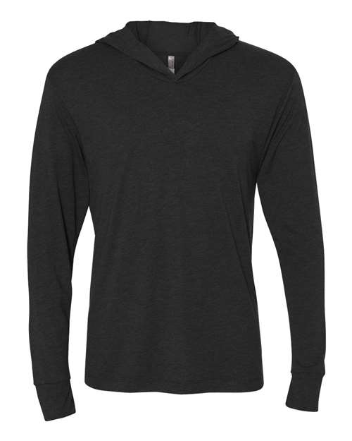 Next Level - Unisex Triblend Hooded Long Sleeve Pullover - 6021 Black