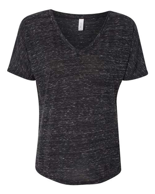 BELLA + CANVAS - Women’s Slouchy V-Neck Tee - 8815 Black Marble