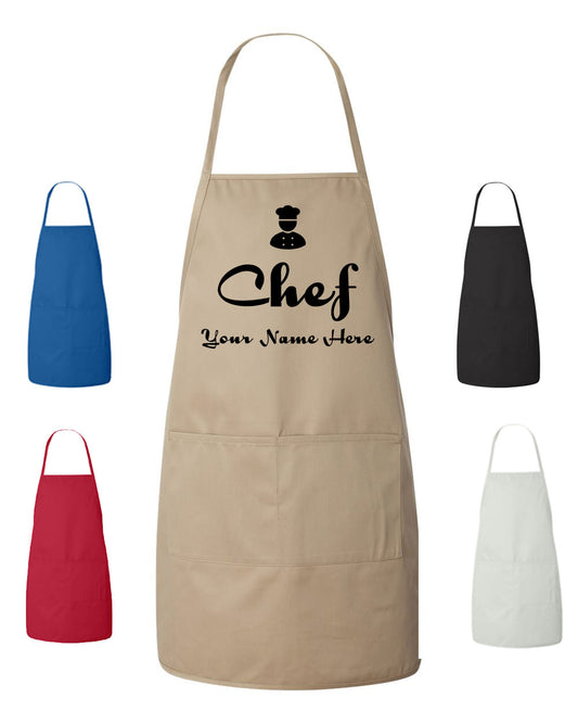Personalized Chef Cooking Apron Quig Text