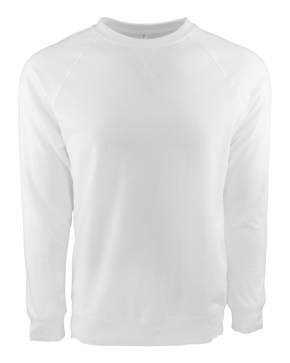 Next Level - Unisex Laguna Raglan Crewneck Sweatshirt - 9000 White