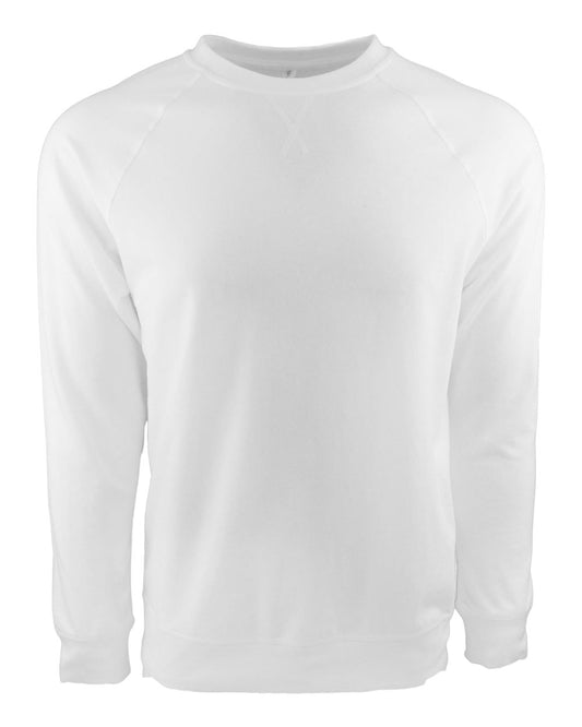 Next Level - Unisex Laguna Raglan Crewneck Sweatshirt - 9000 White