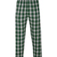 Boxercraft Unisex Flannel Pants Green and Oxford Flannel Pants with Custom Text