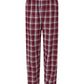Boxercraft Unisex Flannel Pants Heritage Maroon Flannel Pants with Custom Text