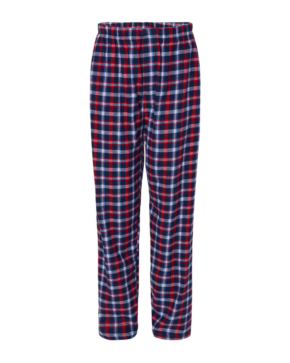Boxercraft Unisex Flannel Pants Red and Blue Flannel Pants with Custom Text
