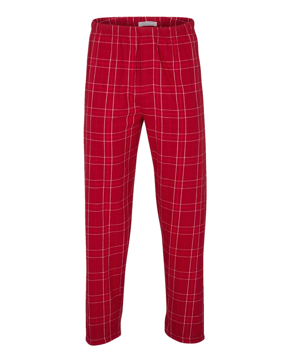 Boxercraft Unisex Flannel Pants Crimson Field Day Plaid Flannel Pants with Custom Text
