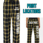 Pennant Adult and Youth Unisex Flannel Pants Royal and White Flannel Pants with Custom Text