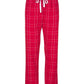 Boxercraft Ladies Haley Flannel Pants Crimson and White Color Pants with Custom Text