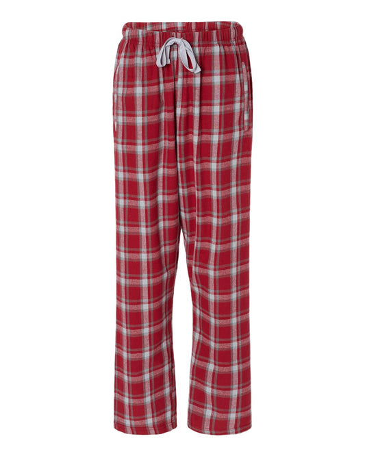 Boxercraft Ladies Haley Flannel Pants Heritage Garnet Color Pants with Custom Text