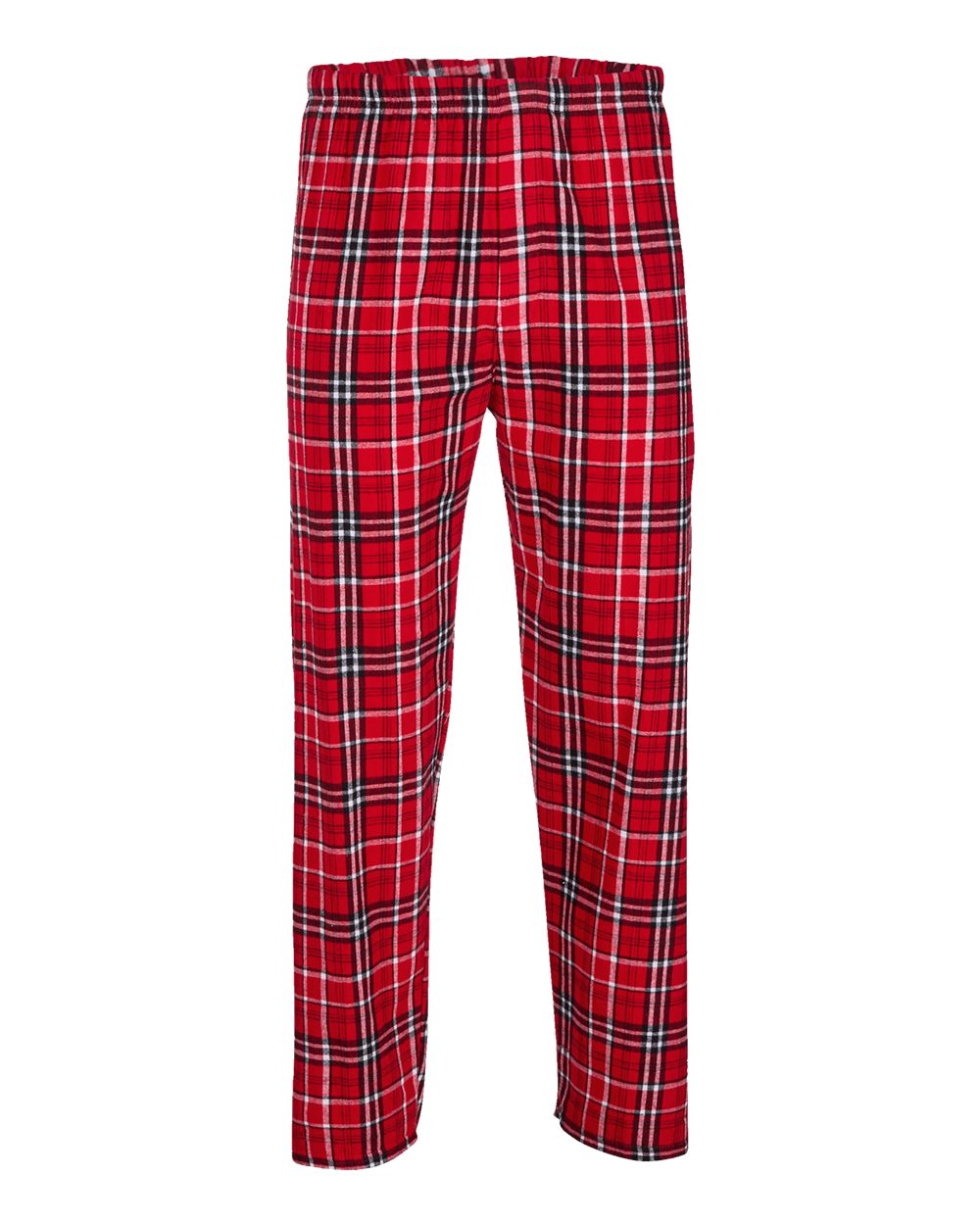 Boxercraft Unisex Flannel Pants Red and White Flannel Pants with Custom Text