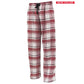 Pennant Adult and Youth Unisex Flannel Pants New White and Maroon Flannel Pants with Custom Text