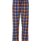Boxercraft Ladies Haley Flannel Pants Heritage Navy Orange Color Pants with Custom Text